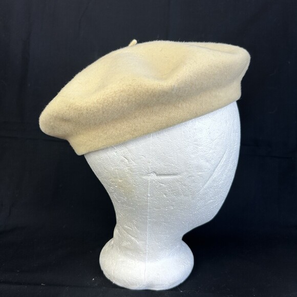 Basque Authentique French Beret Hat Cap 100% Wool Ivory Crème Cream Off-White main image 9
